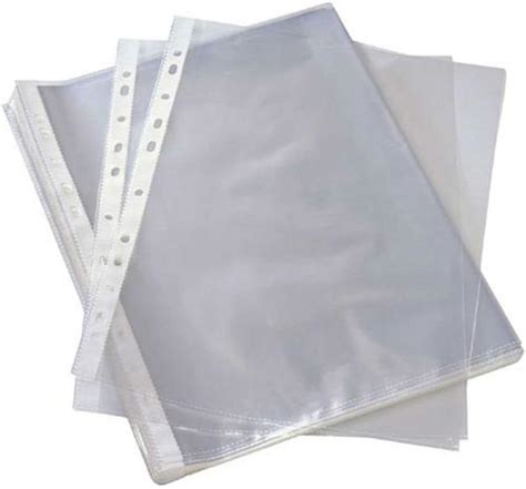 a4 clear plastic punched pockets.